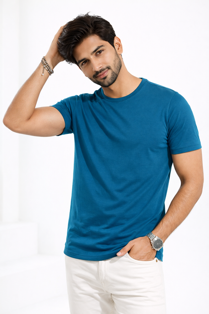 Men's Peacock Blue T-Shirt